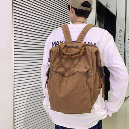 Girl Canvas Vintage School Bag Cool Women Travel Backpack Female Trendy Book Bags Ladies Laptop College Student Backpack Fashion