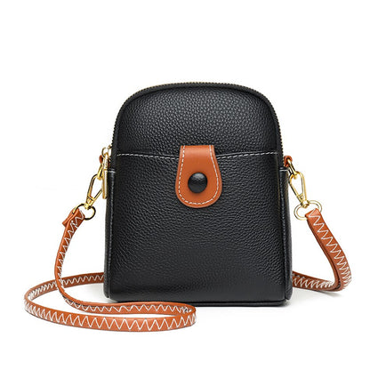 Fashion Women Mobile Phone Bag Casual Female PU Leather Crossbody Bag Simple Lady Small Messenger Bag Trendy Handbag Coin Purses