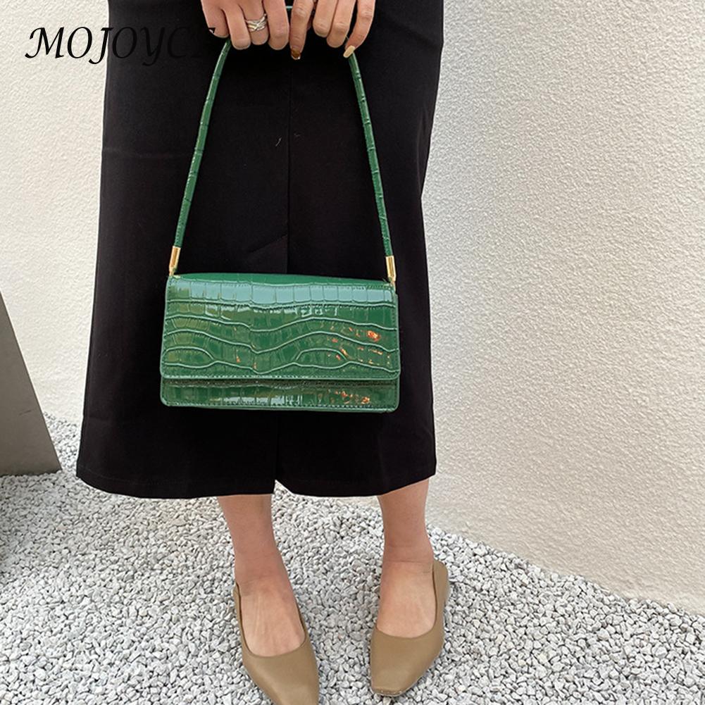 Women Shoulder Bags Exquisite Business Underarm Bag Women Leather Purse Trendy Crocodile Pattern Solid Color Bags