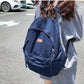 Female Casual Denim Big Capacity Backpack Back To School 90s Fashion Y2K Travel Casual Street Cloth Textile Book Laptop Rucksack