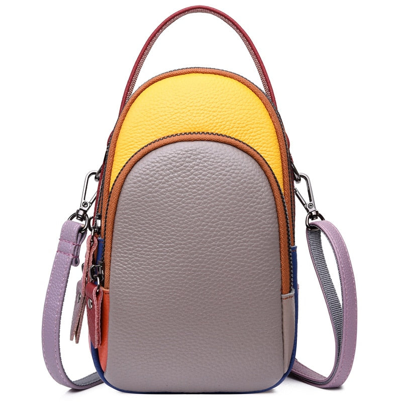 100% Genuine Leather Women Handbag Designer Mini Mobile phone bags and wallets Fashion Shoulder Bag Fashion Female Messenger Sac
