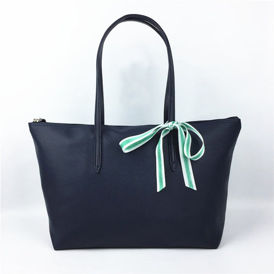 Designer Brand Women&#39;s Bags PVC Waterproof Coated Tote Bag Shopping School Casual Travel Laptop Zipper Commuter Handbag