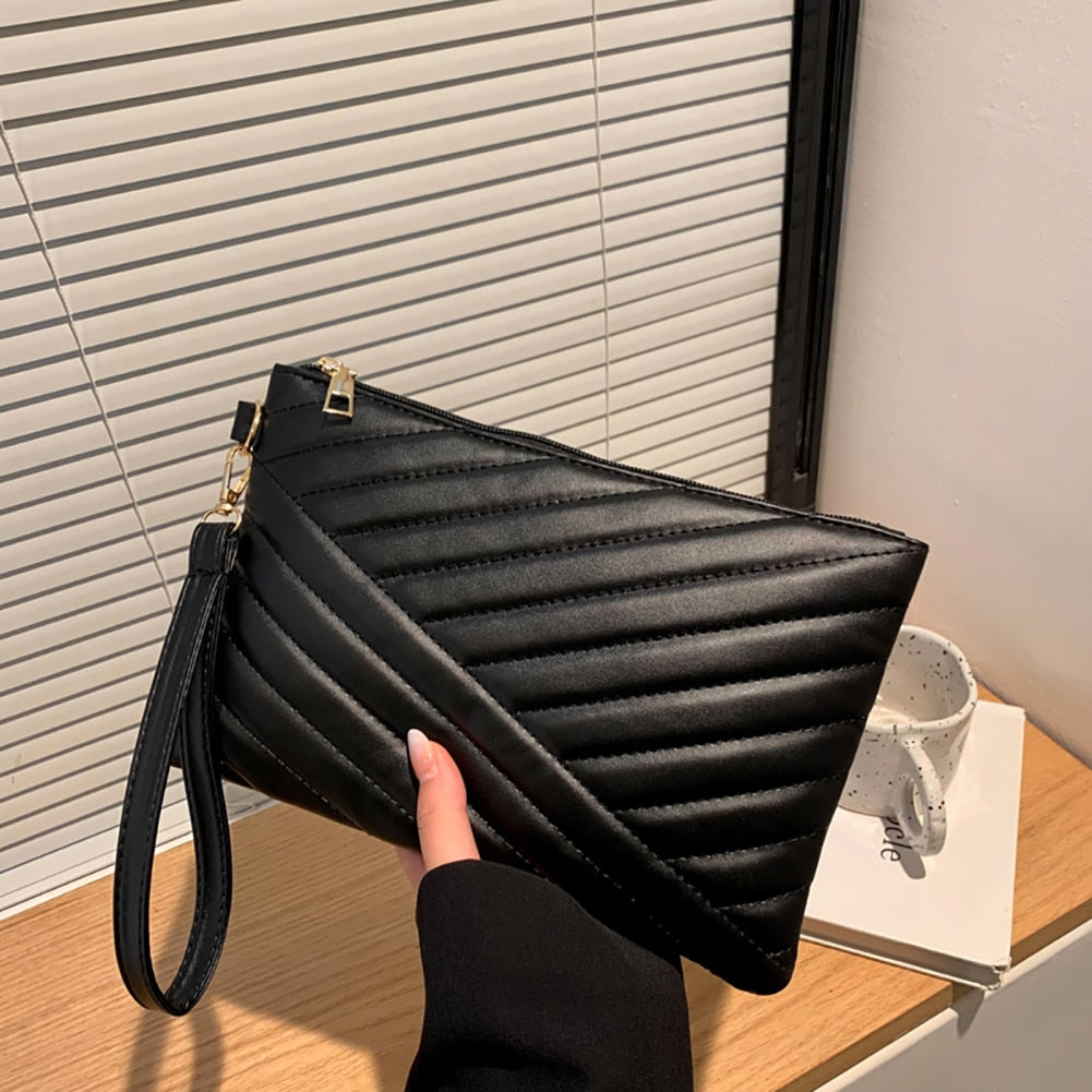 Women Wristlet Bag Stylish Women Leather Envelope Bag Shopping Traveling Portable Small Purse Clutch Wallet
