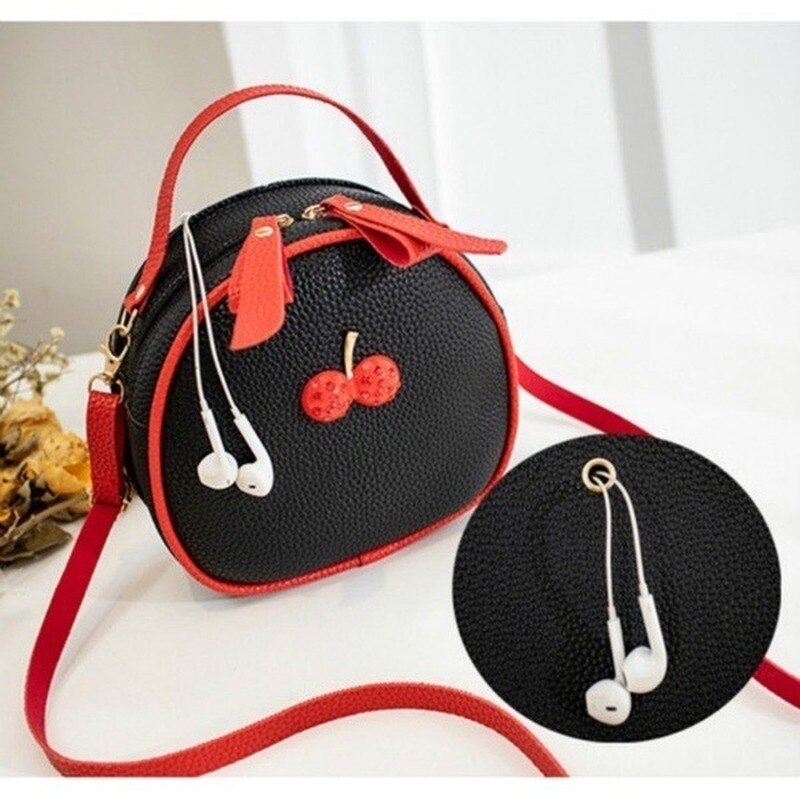 New Women&#39;s Messenger Bag Female Small Simple Cherry Crossbody Shoulder Bag Mini Backpack Handbag