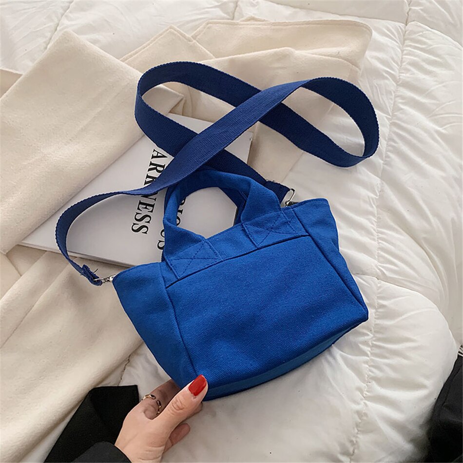 Fashion Small  Canvas Tote Bags for Women Large Capacity Shoulder Crossbody Bag Casual Travel Shopping Handbag Sac A Main
