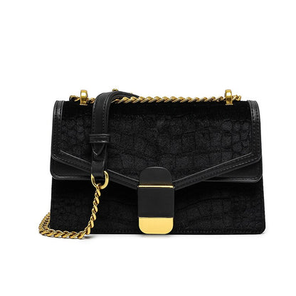 Women&#39;s Bag Flannel Bacchus Bag Fashion Underarm Bag Shoulder Messenger Chain Small Square Bag