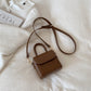 Solid Color Mini Square Bag for Women High Quality PU Leather Shoulder Bag Trendy Designer Female Handbag Fashion Lipstick Bags