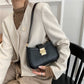 Vintage Trendy Ladies Underarm Shoulder Bag Solid Color Lacquer PU Leather Handbag Women Fashion Brand Simple Female Chain Purse