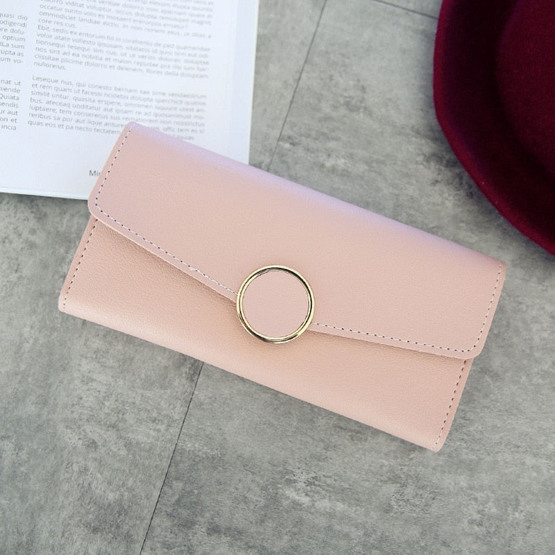 Women Long Wallets Purses Luxury Round Shap Wallets For Ladies Girl Money Pocket Card Holder Female Wallets Phone Clutch Bag