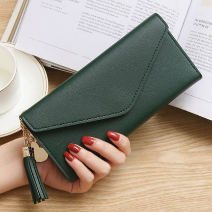 Luxury Designer Women Wallets Trendy Heart-shaped Long Clutch Bag Pendant Wallet Multifunctional Lychee Pattern Coin Purse