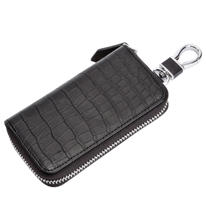 New Large Capacity Cowhide Key Case Men and Women Multi-Functional Buckle Car Key Case Genuine Leather Coin Purse Bags Small