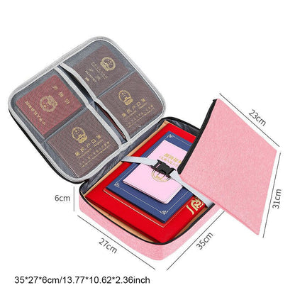 Large Briefcase Document Storage Bag File Folder Passport Official Seal Organizer Essential Oil Pouch Travel Case Accessories