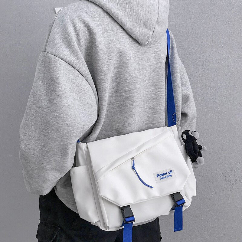 Men&#39;s Messenger Bag Fashion Brand Ins Tooling Style Japanese Leisure Men&#39;s Bag Large Capacity Shoulder Bag Personalized