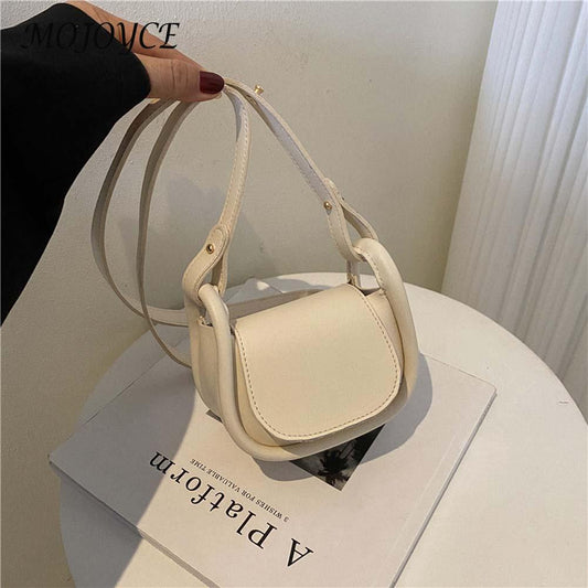 Women Designer Shoulder Crossbody Handbag Small PU Leather Solid Color Top-Handle Bags Shopping Mini Lipstick Messenger Totes