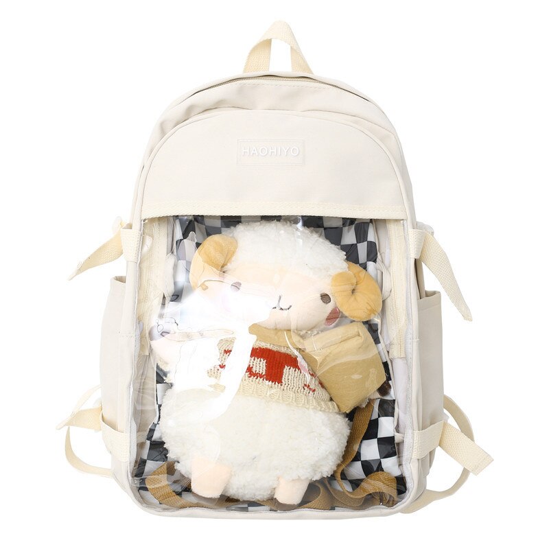 Kawaii Ita Backpack Checkerboard Plaid Women Backpacks Cute  Double Sided Design Student School Bag for Teenage Girls