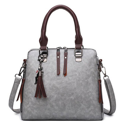 PU Leather Handbag For Women Girl Fashion Tassel Messenger Bags With Ball Bolsa Female Shoulder Bags Ladies Party Crossby Bag