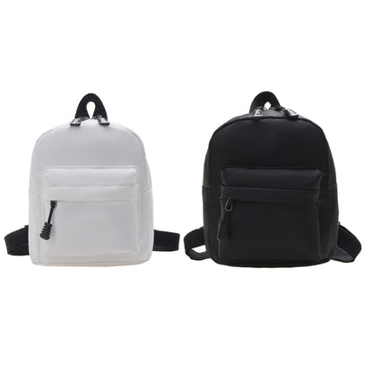 Mini Women Pure Nylon Zipper Backpack Solid Student School Shoulder Handbags for Student School Travel Backpacks