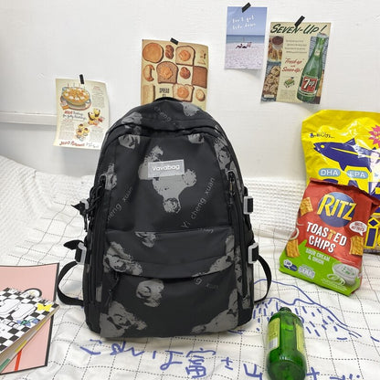 DCIMOR Fashion Dark Grain Women Backpack Female Portable Cool Travel Bag Kawaii Girl Laptop Student Bookbag Schoolbag College