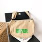 Canvas shoulder bag female Japanese ins Harajuku fashion simple printed letters large capacity girl student messenger bag