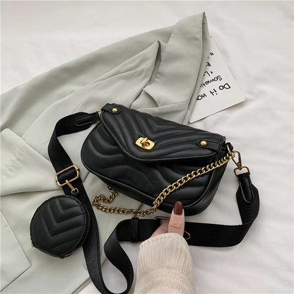 Luxury Women&#39;s bag crossbody shoulder bag 2 in 1 Messenger handbag tote bags fashion chain Belt Sling bag V letter Composite Bag