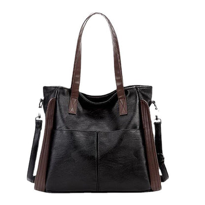 Large capacity Waterproof Soft Color-blocking PU Leather Bag Crossbody Bag Shoulder Bag