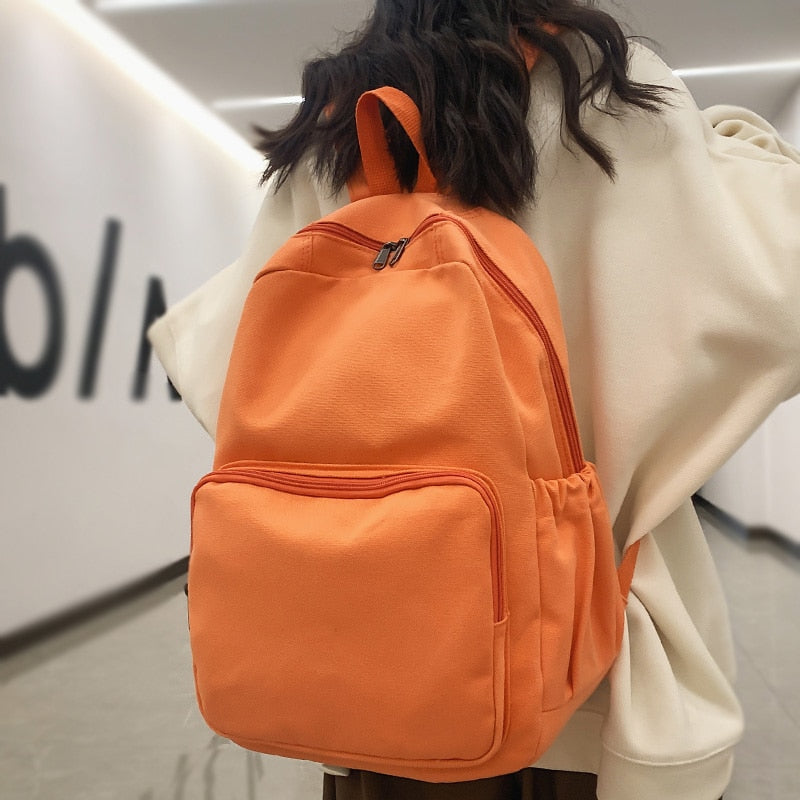 Male Women Canvas Backpack Fashion Ladies Vintage School Bag Girl Boy Student Backpack Trendy Female Men Travel Book Bags Laptop