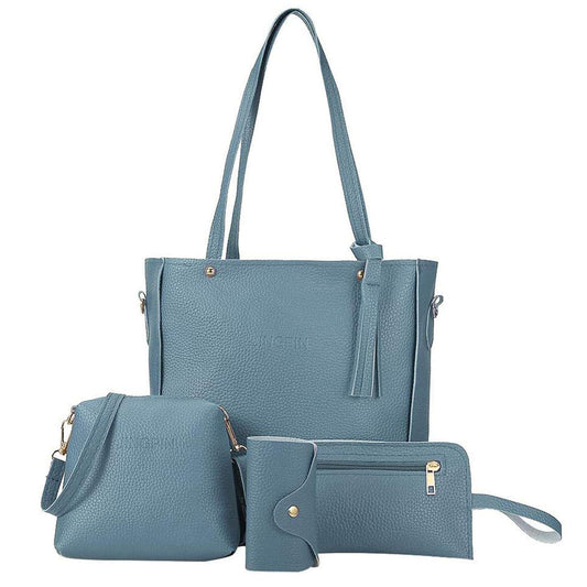 Women Bags Set 4Pcs Satchel Shoulder Bag Tote Top Handle Bags for Ladies Work Casual Outdoor Business Traveling