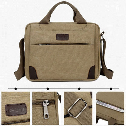 Men Travel Messenger Bag Canvas Casual Trend Shoulder Bag Crossbody Bags Outdoor Hiking Military Male School Zipper Handbag