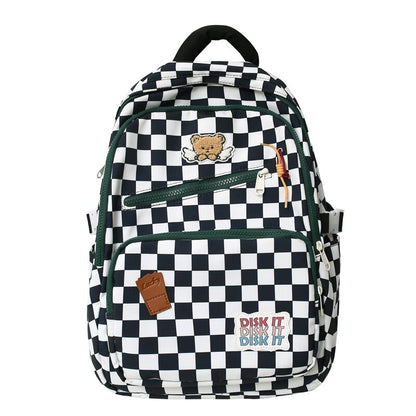 Male Female Plaid Laptop College Backpack Ladies Fashion Travel Book Bag Women Men School Bags Boy Girl Student Backpack Leisure