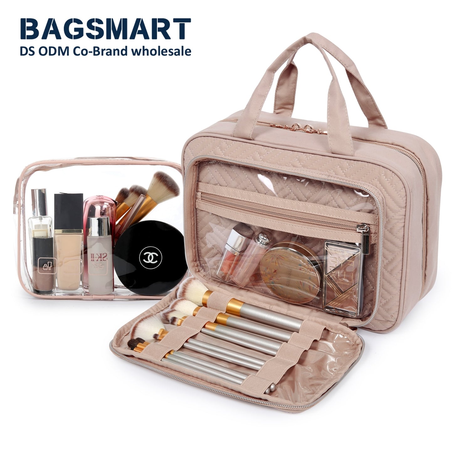 BAGSMART 30 Pieces Wholesale Toiletry Bag Travel Makeup Organizer Water-resistant Cosmetic Bag for Shampoo Full Sized Container