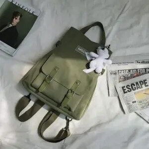 Women School Bag Female Portable Shoulder Backpack Handbag Messenger Bag Multifunctional Bag High Capacity Nylon Bag Student Bag