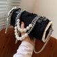 High-quality Ladies Pearl Chain Shoulder Bag  New Fashion Hand-held Handbag Hot-selling Messenger Hand Bag Cylinder Bag