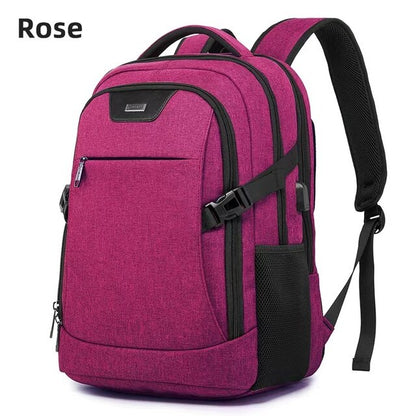 Business Backpack For Men USB Charge Travel Notebook Laptop Backpacks Man College Student Fashion School Bags 15.6 inch Mochila