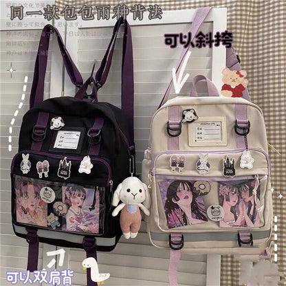 Authentic Women&#39;s Bag Ins Japanese Harajuku Girl Student Backpack Bajitong Korean Chic Messenger