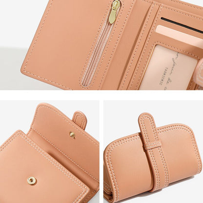 New Fashion Tri-fold Wallet For Women&#39;s PU Leather Small Short Wallets Mini Coin Purse Card Holder Ladies Clutch Purses Female