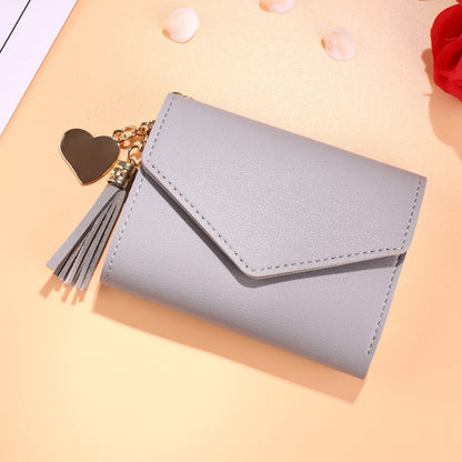 Mini Tassel Wallet Women Fashion Purse Female Short Mini Wallets Korean Students Lovely Purse Female Small Wallet for Women