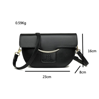 Fashion Trend Sling Luxury Designer Handbags For Women Genuine Leather Saddle Casual Vintage Tote Shoulder Ladies Messenger Bags