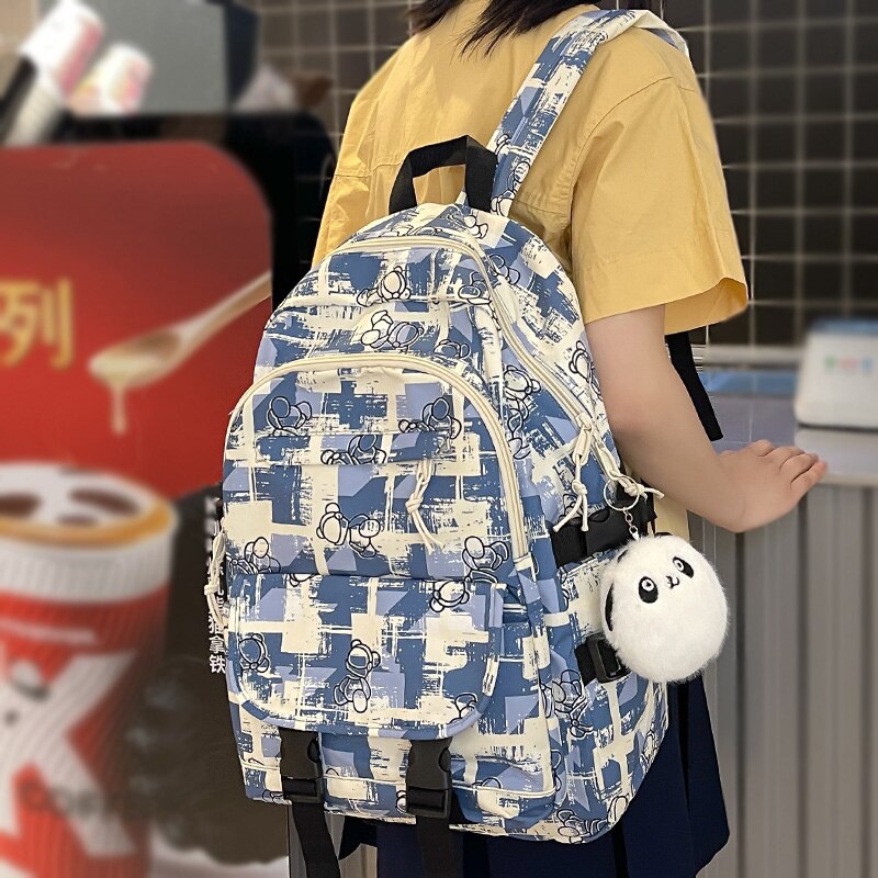 Women Cartoon Cute Laptop Book Bag Trendy Female College Backpack Girl Travel Kawaii School Bags Fashion Student Backpack Ladies