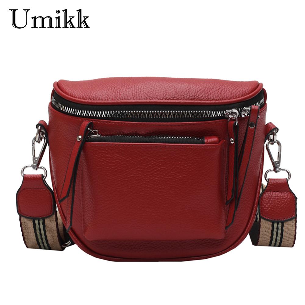 Fashion Saddle Shoulder Crossbody Bag Women Soft Leather Casual Chest Belt Packs for Ladies Outdoor Shopping Travel