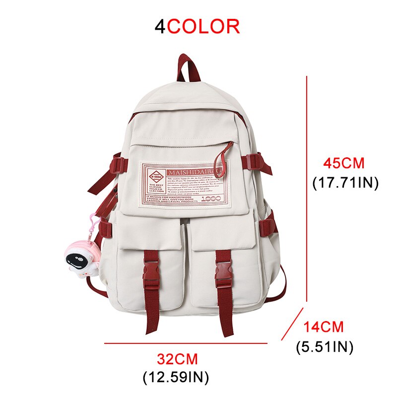 Multipocket Nylon Women Backpack Female Big Waterproof Back Bag Portable School Backpack for Girl Student Korean Laptop Bags