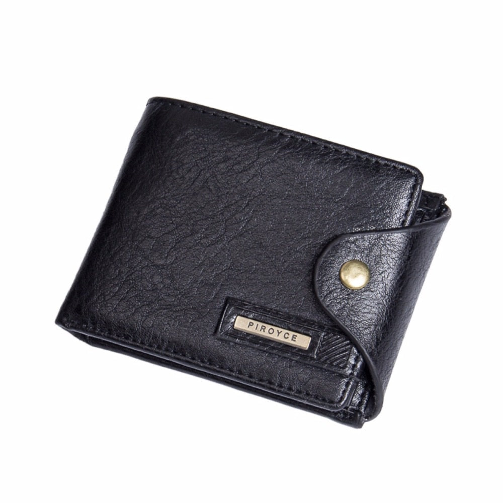 New Men's Small Wallet Vintage Multifunction Purse Coin Pocket Mini Brand Male PU Card Money Bag Mens Wallet Carteira Masculina