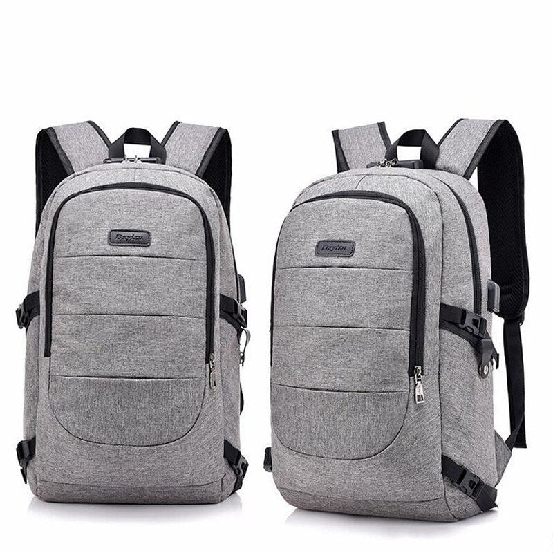 Unisex Large Capacity School Backpack Casual Fashion Men Women USB Port Waterproof Laptop Bag New Anti Theft Travel Shoulder Bag