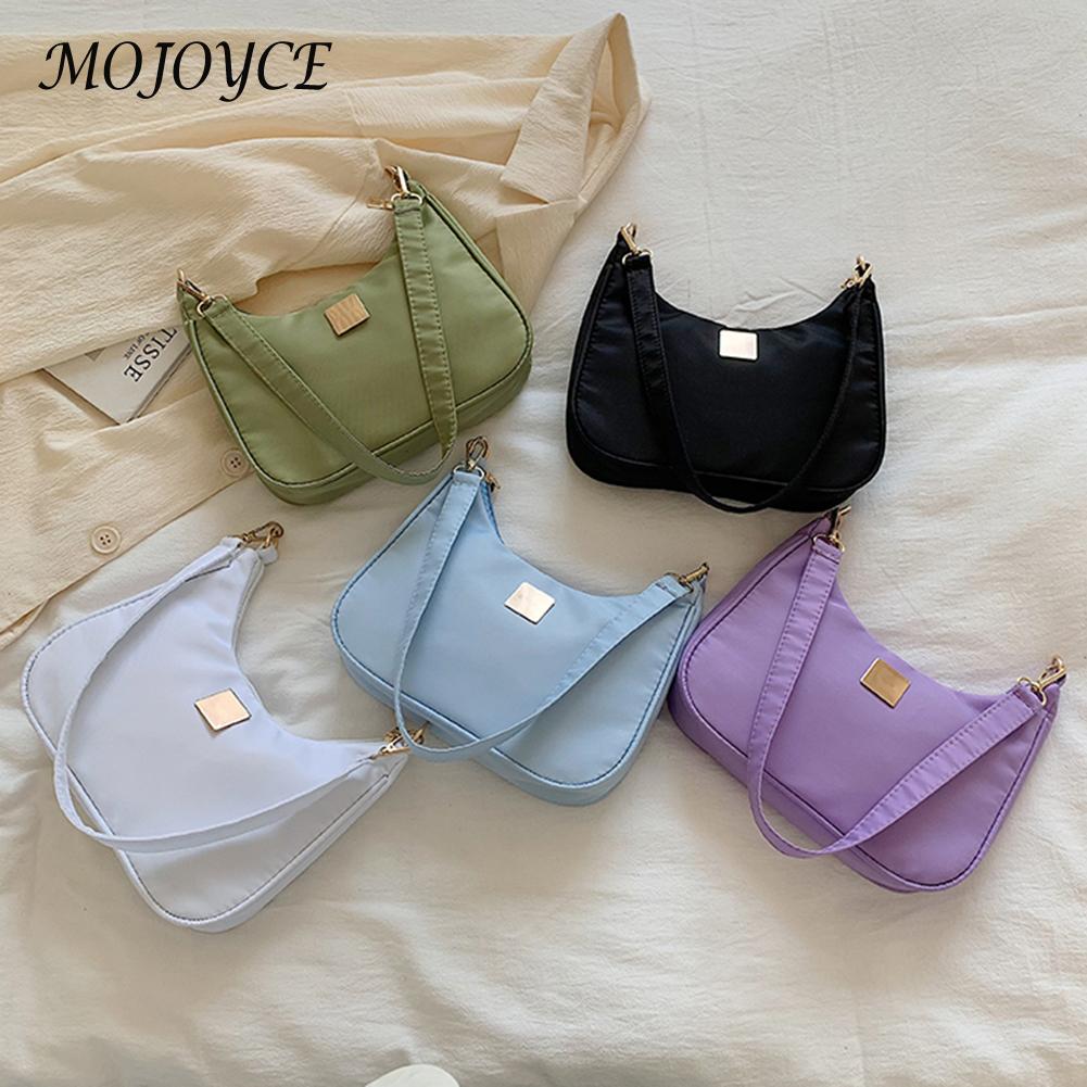 Retro Underarm Totes Bags for Women Vintage Solid Color Shoulder Handbag Female PU Leather Small Casual Hobo Top-handle Bags New