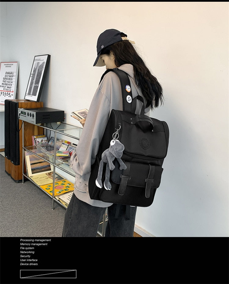 American backpack male large capacity bag college schoolbag female travel bag computer backpack business backpack