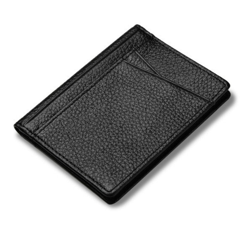 Super Slim Soft Wallet 100% Genuine Leather Mini Credit Card Wallet Purse Card Holders Men Wallet Thin Small