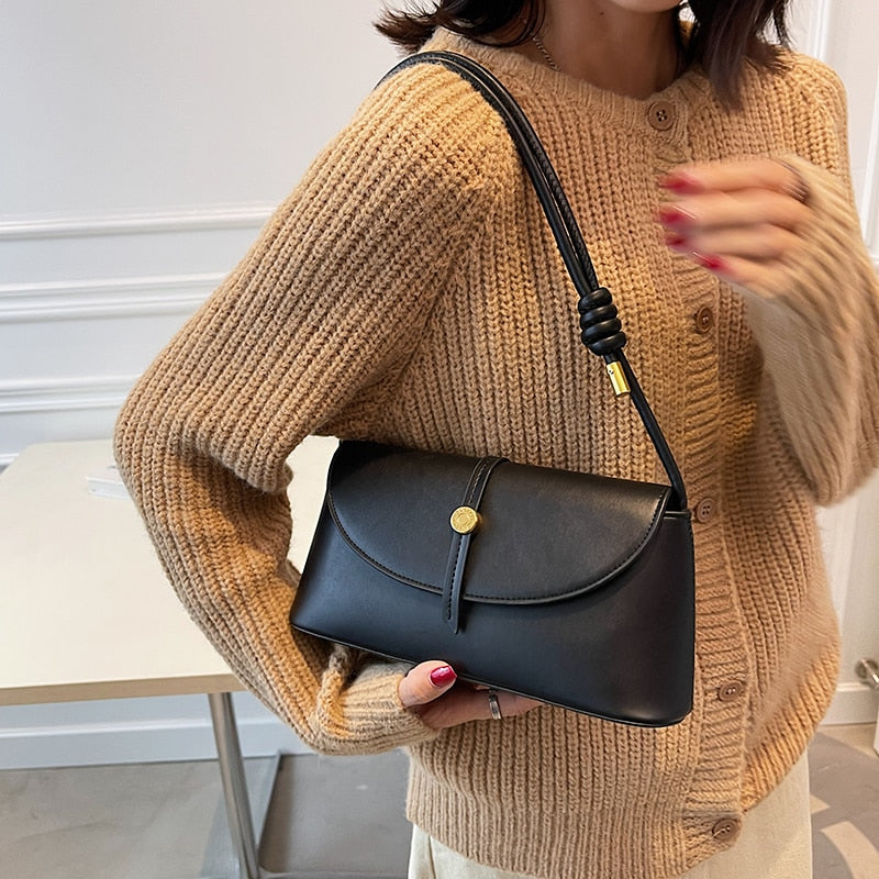 HOCODO Fashion Solid Color Shoulder Bags Simple Pu Leather Handbags New Small Crossbody Bag Female Quality Ladies Messenger Bag