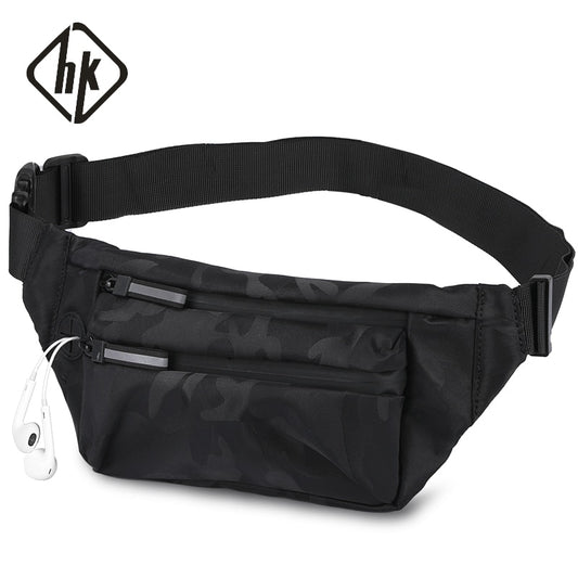 HcanKcan Waterproof Men&#39;s Waist Bag Casual Chest Pack Fashion Crossbody Bags For Men Multifunctional Shoulder Bag Man Belt Pouch