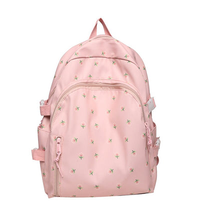 Ladies Floral Print Kawaii College Backpack Women School Bag Trendy Girl Travel Book Backpack Fashion Female Laptop Student Bags