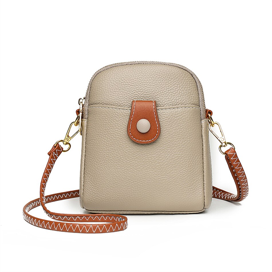 Fashion Women Mobile Phone Bag Casual Female PU Leather Crossbody Bag Simple Lady Small Messenger Bag Trendy Handbag Coin Purses