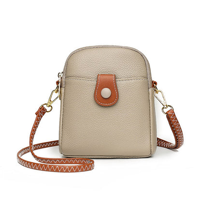 Fashion Women Mobile Phone Bag Casual Female PU Leather Crossbody Bag Simple Lady Small Messenger Bag Trendy Handbag Coin Purses